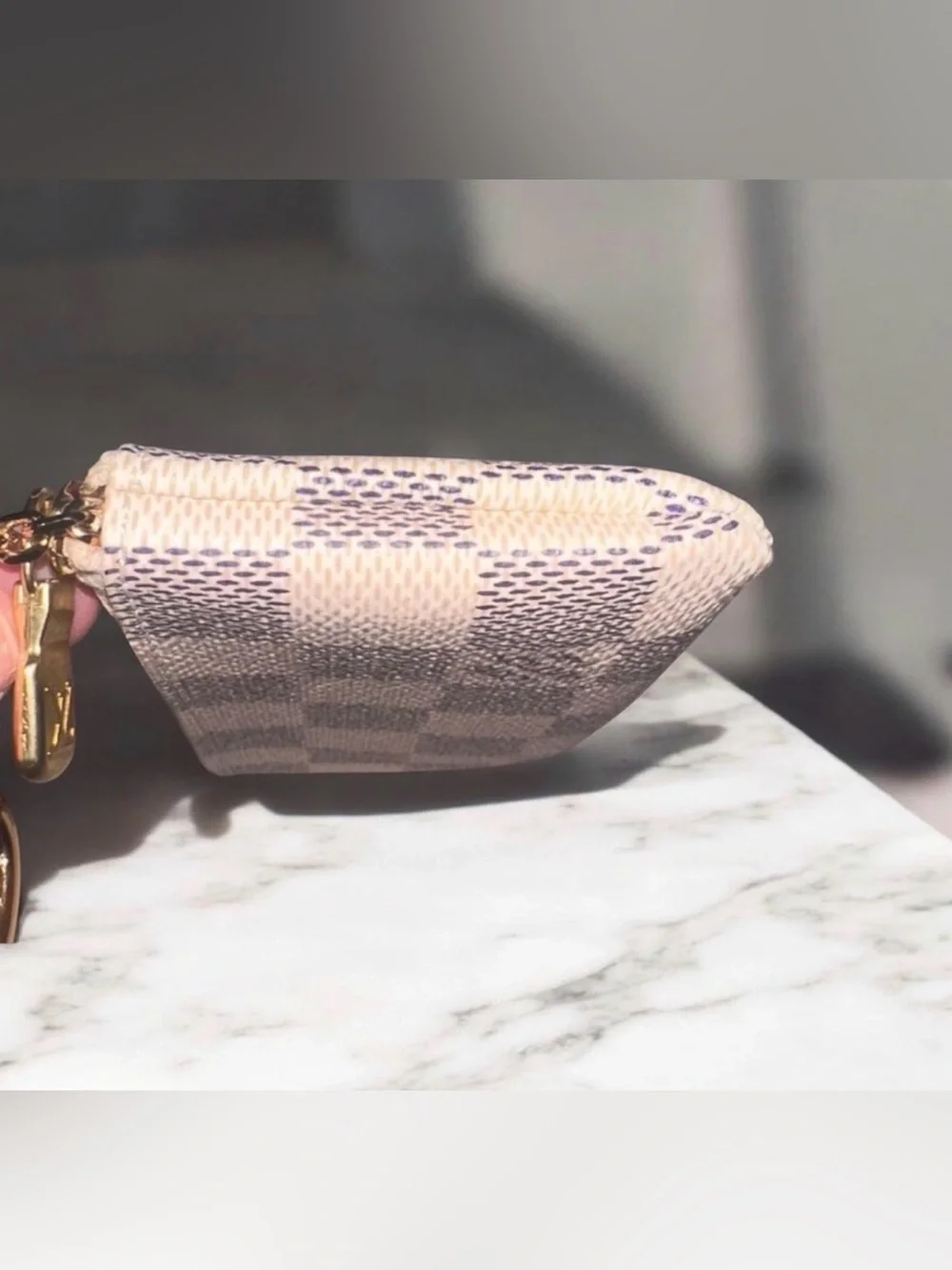 Louis Vuitton Key Pouch Damier Azur White/Blue